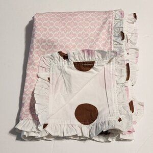 Little House crib blanket baby girl